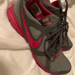 Nike pink and gray shoes